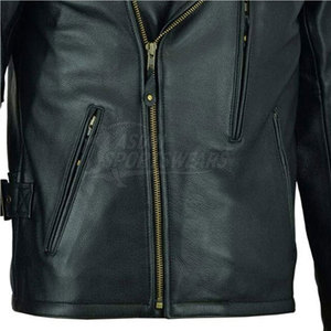 Veste en cuir pour homme, vente directe d'usine, design classique, doublure intérieure respirante, caractéristiques écologiques, idéale pour l'extérieur - Product Image 4