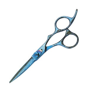 Professional Blue Titanium Hair Cutting <b>Scissors</b> Stainless Steel Barber Shears Salon Hairdressing <b>Scissor</b> OEM Custom Logo - Product Image 5