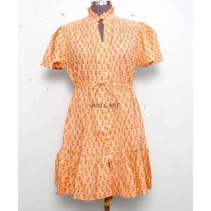 Vestido Corto con Estampado Floral para Mujer, Estilo Boho Chic, Mini Vestido de Verano, Informal, para Vacaciones en la Playa, Ligero, para Fiestas - Product Image 1