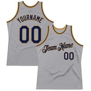 Camiseta de Baloncesto Sublimada Personalizada, con Malla, Gris con Detalles Azules, Nombre del Equipo y Número, Unisex, para Adultos, Transpirable, sin Mangas - Product Image 3