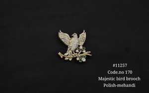 Broche Majestic Bird plaquée or, zircone cubique, forme plume, bijoux de fête en laiton pour homme et femme, idéale pour les mariages et les soirées. - Product Image 2