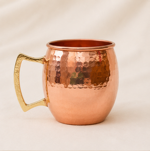 Mug Moscow Mule en cuivre pur 100% fait main, martelé, en cuivre massif, pour cocktails et bières, vente en gros, logo personnalisable, articles de bar - Product Image 5