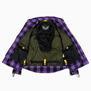 Chemise de motard en flanelle IRONXALES, manches longues, avec doublure en aramide et poches intérieures pour protections amovibles. - Product Image 4