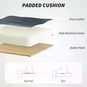 Sedia da Ufficio Comoda in Pelle Sintetica PU con Meccanismo di Regolazione Manuale, Nessuna Spedizione nei Fine Settimana - Product Image 4