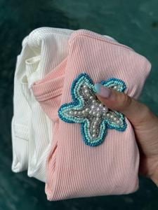 High Quality Handmade Beaded Mushroom Embroidery <b>Charm</b> & <b>Keyring</b> Zari Beads Full Color Printing BY MULTI CRAFT - Product Image 2