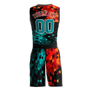 Ensemble d'uniformes de basketball personnalisés par sublimation, qualité supérieure, prix de gros RTS, séchage rapide, respirant, maillot et short AS-BL-10 - Product Image 3