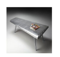 Meubles haut de gamme Style luxe aluminium Midway Aviator Table basse de salon Design d'avion Table à thé