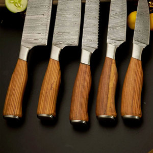 Premium Damascus Steel Kitchen Knife Set With Modern Design And Comfortable Grip For Cooking And Food Preparation - Product Image 2