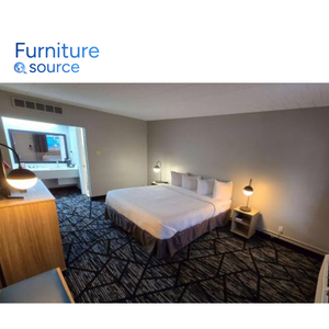 Affordable MDF Melamine <b>Hotel</b> Furniture - Modern MDF Melamine <b>Hotel</b> Furniture <b>Bedroom</b> <b>Sets</b> OEM Vietnam Skilled Factory - Product Image 2