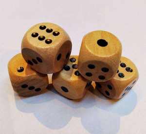 Dés en bois DND personnalisés, dés en bois vierges pour travaux manuels, dés en bois avec numéros gravés - Product Image 6