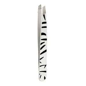 High Quality Slanted Eyebrow Tweezers For Plucking <b>Threading</b> Hair Removal Tweezers With Comfortable Plain Handle - Product Image 1