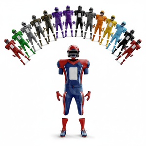 Latest Design Sublimation Printed Team Wear Short Sleeve Padded American Football Uniforms High Quality Protective Football Kits - Product Image 1