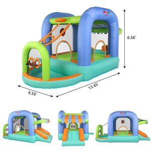 420D # Castillo Inflable de Tela Oxford 840D, Piscina de Pelotas, Serie Naranja, Azul y Verde - Product Image 4