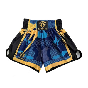 Pantalones Cortos de Entrenamiento de Muay Thai para Hombre de Alta Calidad ODM, 100% Poliéster Ecológico, Transpirables, de Secado Rápido, Ligeros y de Cintura Alta - Product Image 1