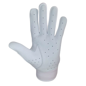 Comfortable Anti-Slip Baseball Batting <b>Gloves</b> for Adults and <b>Youth</b> New White Blue Short Cuff Breathable Leather <b>Gloves</b> - Product Image 3