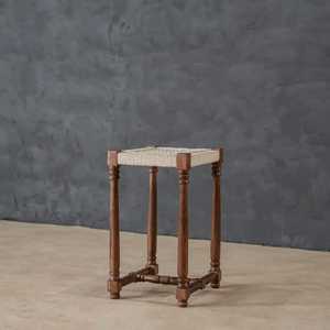 Modern Triangular Wooden Bar <b>Stool</b> Grey Fabric Upholstered <b>Cushion</b> High Chair Counter <b>Stool</b> for Kitchen Pub - Product Image 3