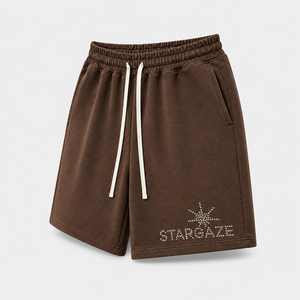 Shorts Bermuda en Coton Marron pour Homme avec Cordon de Serrage et Logo Brodé à la Ligne Inférieure, Style Décontracté, Taille Mi-Haute, Poches - Product Image 5
