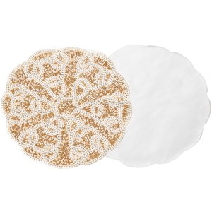 Luxury Handwoven Round Beaded Placemats Modern Dining <b>Table</b> <b>Mats</b> for Home Kitchen Restaurant Hotel Decor - Product Image 3