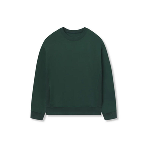 Sweat-shirt à col rond pour homme, vert foncé, motif chevron, 100% coton molletonné, coupe classique, manches longues, pull décontracté - Product Image 3