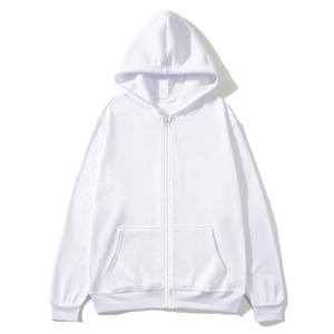 Blank Winter Men's Fleece Zip Hoodies Polyester/Cotton Custom Logo Private Label Hoodies - Product Image 6