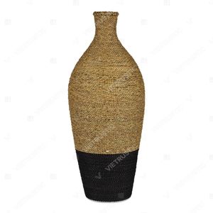 Vietrustic Handmade Black & Natural Table <b>Decor</b> <b>Vase</b> Seagrass <b>Vase</b> For Livingroom Décor Plant <b>Vase</b> - Product Image 2