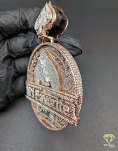 Luxury Hip Hop <b>Custom</b> Spade Pendant Lab Grown Diamond Personalized <b>Name</b> Rose Gold <b>Necklace</b> Jewelry - Product Image 5