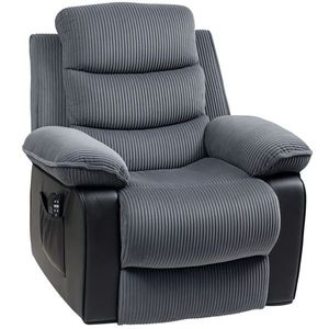 Poltrona Reclinabile Moderna Monoposto con Funzione Lift, Estensibile, USB, Massaggio, Regolabile, Imbottitura in Schiuma, Tessuto in Pelle, Legno, Manuale e Elettrica - Product Image 4
