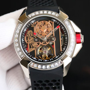 Oem Customized High-end Luxury Diamond-encrusted Bezel Sports Business Casual <b>Skeletonized</b> <b>Automatic</b> Mechanical Men's <b>Watches</b> - Product Image 4