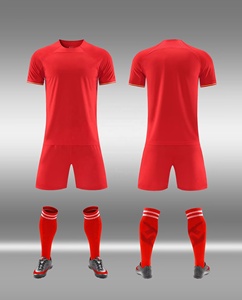 Conjunto de Uniforme de Fútbol Juvenil con Franjas Horizontales y Ribete en Contraste, Costuras Duraderas, Uniforme de Equipo de Fábrica OEM con Diseño Personalizado - Product Image 2