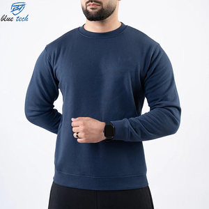 Sudadera de Cuello Redondo para Hombre, Corte Regular, Color Sólido, Tejido de Algodón, Estilo Casual para Otoño, Servicios OEM - Product Image 5