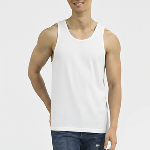 Camiseta sin Mangas de Verano para Hombre, de Alta Calidad, 100% Algodón, Transpirable, Cuello Redondo, Estilo Casual Elegante, para Fitness, Gimnasio, Tallas Grandes - Product Image 4