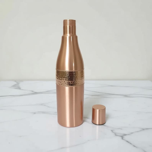 Handmade Pure <b>Copper</b> Water <b>Bottle</b> 1 Liter Ayurvedic Health Drinkware Sustainable Reusable Zero Waste <b>Bottle</b> for Yoga Meditation - Product Image 4