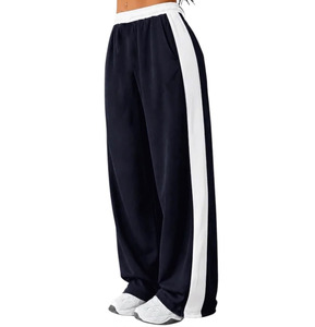 Pantalon de jogging décontracté pour femme, taille haute, éco-responsable, coupe large, avec cordon de serrage, élastique, ample, pour le printemps et l'automne - Product Image 3