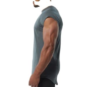 Camiseta sin mangas de verano con logotipo personalizado para hombre, transpirable, de secado rápido, de algodón suave para gimnasio, Jogging, informal, con insignia bordada - Product Image 6