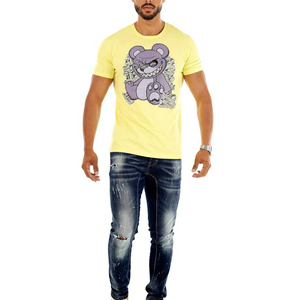 <b>Mens</b> Bling Bling Rhinestone 100% Cotton Oversized T-Shirt Eye-Catching Party Outfit Tee - Product Image 2