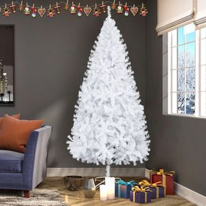 FCH 8ft Flocking Tied <b>Light</b> Christmas <b>Tree</b> Elegant and Luminous Decor for Festive Season - Product Image 3