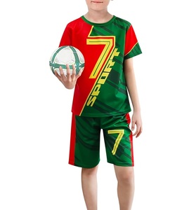 Último Diseño, Conjunto de Uniforme de Fútbol 7V7 Sublimado, Conjunto de Pantalones Cortos Transpirables de Talla Grande - Product Image 4