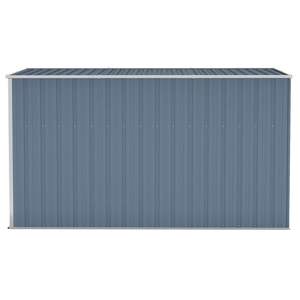 Abri de jardin mural en acier galvanisé gris de 46.5 po x 113.4 po x 70.1 po pour rangement - Product Image 4