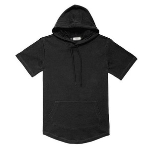 Sweat-shirts à manches courtes pour hommes personnalisables de haute qualité, brodés, en coton/polyester, en molleton, sport, décontractés, séchage rapide, service OEM - Product Image 4