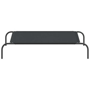 Lit pour chien surélevé en tissu Oxford noir moyen et acier thermolaqué - Product Image 4