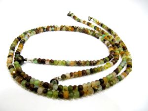Natural Multi Peruvian <b>Opal</b> Beaded <b>Necklace</b> Magnetic Clasp Rondelle Shape - Product Image 4