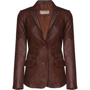 Manteau long en cuir véritable pour femme, veste d'hiver de luxe sur mesure, design personnalisé haut de gamme, nouvelle édition - Product Image 1