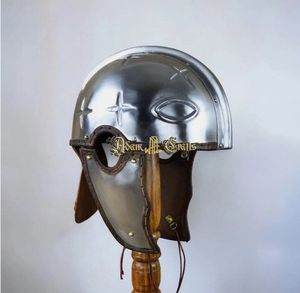 Casco de Caballería Medieval Plateado, Casco de Combate con Cresta, Armadura Metálica, Disfraz de Reenactamiento, Coleccionable - Product Image 2
