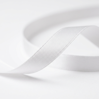 Ruban personnalisable en satin blanc simple face 3 mm, 100 % polyester, résistant au rétrécissement, tissé, 50 yards, pour cartes de mariage, boîtes à gâteaux, emballage cadeau