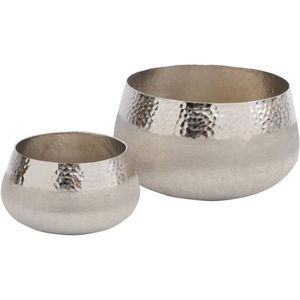 Handmade Hammered Silver Metal Decorative Bowl Set Modern Luxury Centerpiece Serving Bowls for Home Hotel <b>Wedding</b> Table Decor - Product Image 1