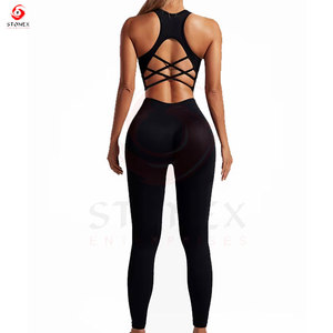 Women Yoga Fitness Set Cross <b>Back</b> Sports Bra and High Waist Leggings Gym Workout Activewear - Product Image 3