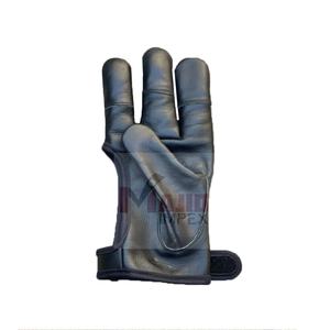 Adjustable Strap High Quality Leather Bow Glove Three Finger Guard Accessories Archery Gloves in Different Colors - Product Image 4