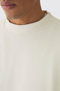 Fabricante de Ropa Personalizada al por Mayor, Sudadera de Forro Polar Beige para Hombre, Invierno, 100% Algodón, Cuello Alto, Transpirable, de Secado Rápido - Product Image 6