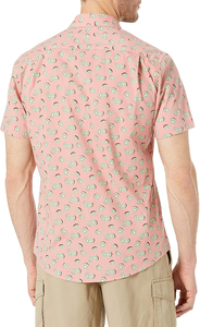 เสื้อเชิ้ตลำลองแขนสั้นสีน้ำเงินกรมท่าสำหรับผู้ชาย ปกพับได้ ผ้าฝ้ายป๊อปลินระบายอากาศได้ดี น้ำหนัก 320 กรัม เหมาะสำหรับใส่ในฤดูร้อน - Product Image 4