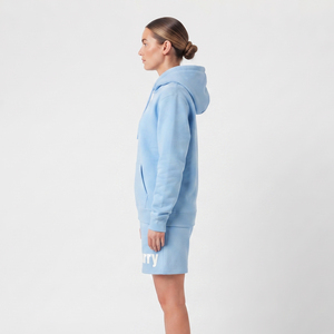 Conjunto de Sudadera con Capucha y Pantalones Cortos para Mujer, Estampado Puff, Ajuste Holgado Informal, 100% Algodón, Chándal de Felpa, Ropa Urbana Holgada de Invierno, Conjunto Corto para Dama - Product Image 3